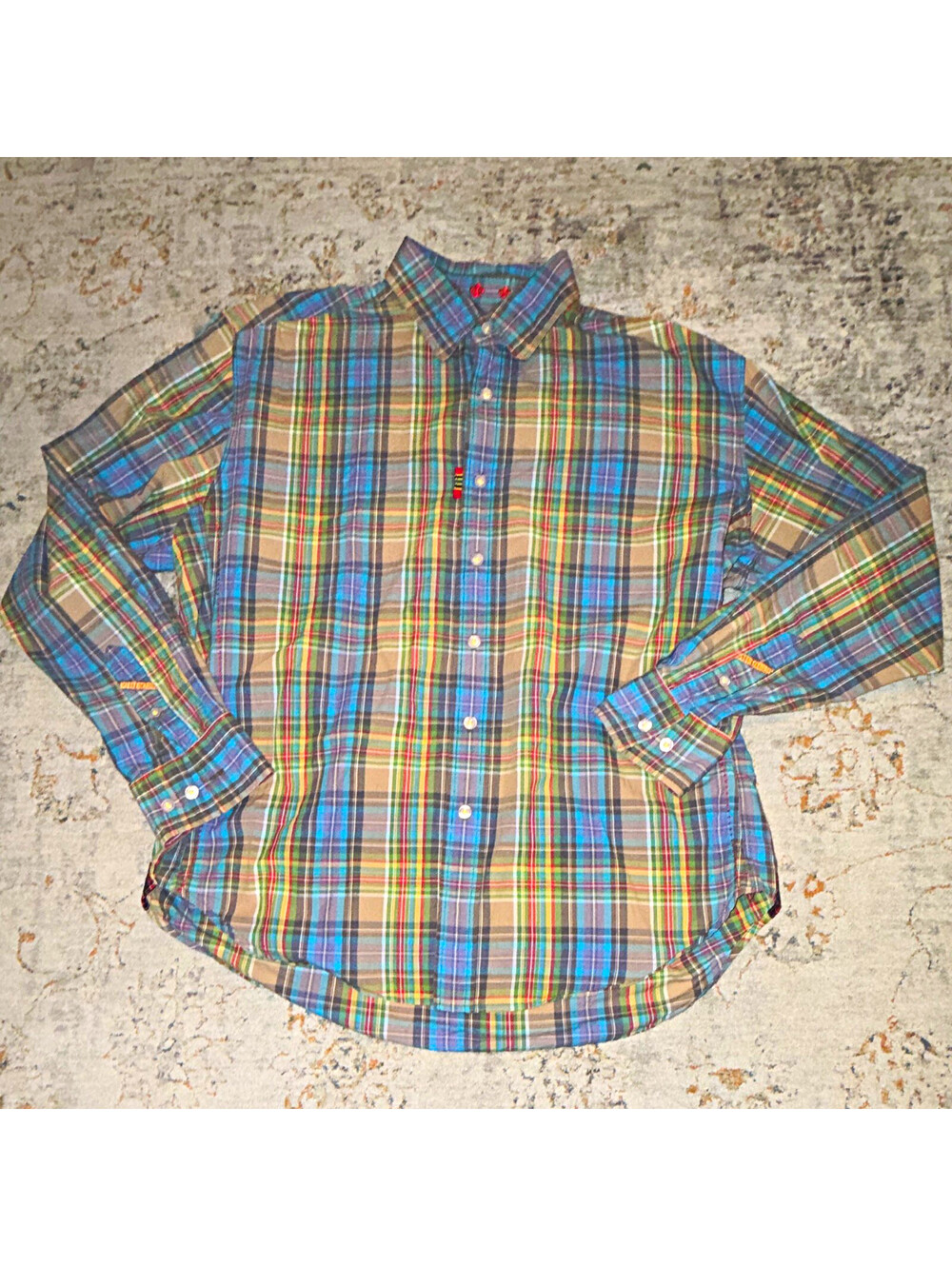 Robert Graham Men's Multicolor Plaid Woven Cotton Button-Up Shirt XL A409